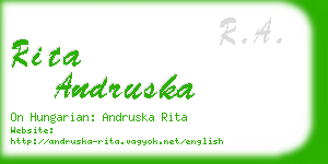 rita andruska business card